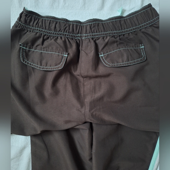 GreenTea Brown Wide Leg Pants with White Accents - Picture 9 of 10